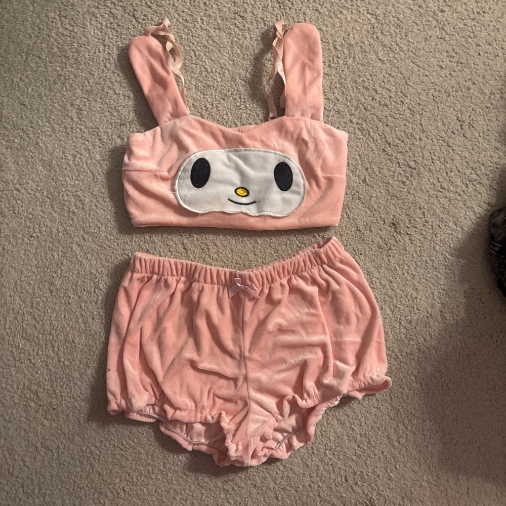Sanrio My Melody sleepwear pajamas two piece set women's